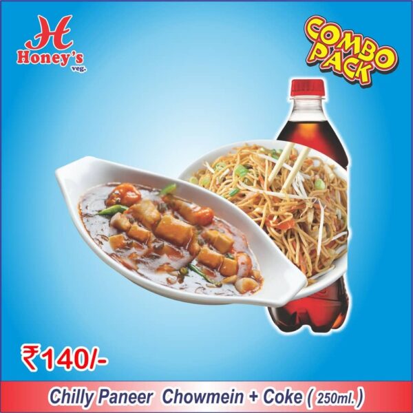 combo pack Chilly Paneer Chowmein + Coke ( 250ml. )