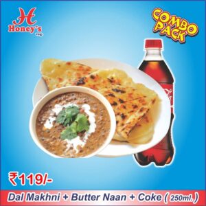combo pack Dal Makhni + Butter Naan + Coke ( 250ml. )