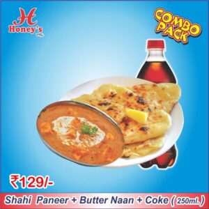 combo pack Shahi Paneer + Butter Naan + Coke ( 250ml. )